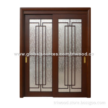 Sliding Door with Timber Frame and Eco-friendly Stain and Varnish